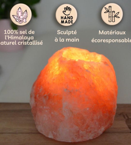 Bougeoir en cristal de sel Himalaya rock 1kg